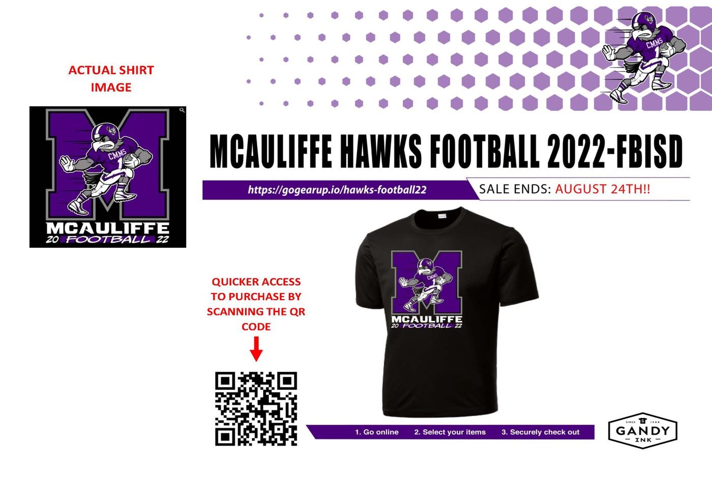  CMMS Football T-Shirt